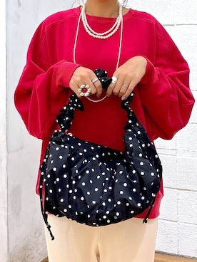 「LOWRYS FARM（ローリーズファーム）のパールタレンネックレス　249411（ネックレス）」を使った、hm4150さん（レディース・167cm・30代）の秋コーディネート