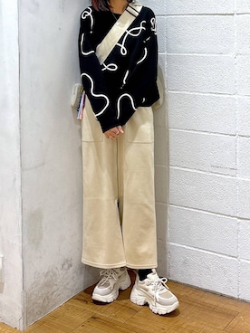 「LOWRYS FARM（ローリーズファーム）のLFポーチツキショルダー 284037（ショルダーバッグ）」を使った、hm4150さん（レディース・167cm）の冬コーディネート