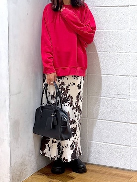 「LOWRYS FARM（ローリーズファーム）のソフトウラケプルオーバー  579079（スウェット）」を使った、hm4150さん（レディース・167cm）の秋コーディネート