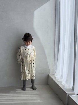 「アイテム（ワンピース）」を使った、hm4150さん（キッズ・107cm）の秋コーディネート