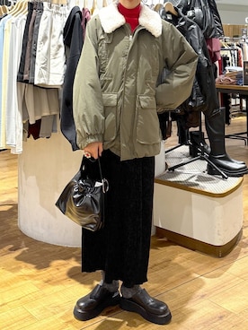 「アイテム（その他アウター）」を使った、hm4150さん（レディース・167cm・30代）の冬コーディネート