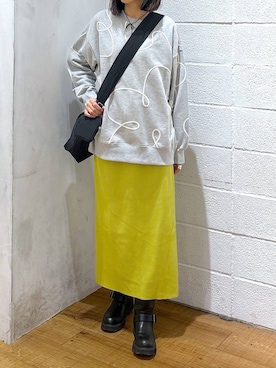 「アイテム（スウェット）」を使った、hm4150さん（レディース・167cm・30代）の冬コーディネート