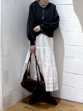 「LOWRYS FARM（ローリーズファーム）のモカシンローファー  637751（ローファー、ブラウン系）」を使った、hm4150さん（レディース）の春コーディネート