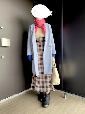 「アイテム（チェスターコート）」を使った、sionさん（レディース・160cm・30代）の秋コーディネート