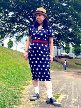 「アイテム（ワンピース/ドレス）」を使った、イトシノエリーさん（レディース・158cm・40代）の夏コーディネート