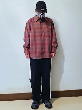 「Yohji Yamamoto（ヨウジヤマモト）のアイテム（帽子）」を使った、RURURUKIAさん（レディース・165cm）の秋コーディネート