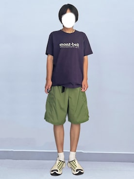 「UNFILO（アンフィーロ）のLight Move カーゴパンツ（カーゴパンツ、グリーン系）」を使った、RURURUKIAさん（レディース・165cm）の秋コーディネート