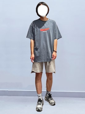 「アイテム（ソックス/靴下、ブルー系）」を使った、RURURUKIAさん（レディース・165cm）の夏コーディネート