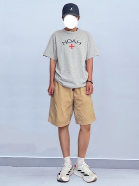 「KANGOL（カンゴール）のアイテム」を使った、RURURUKIAさん（レディース・165cm）の夏コーディネート