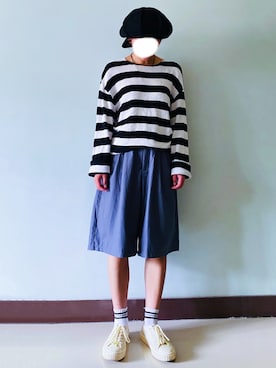 「Tretorn（トレトン）のアイテム」を使った、RURURUKIAさん（レディース・165cm）の春コーディネート