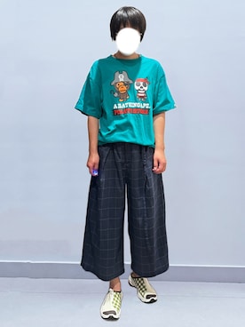 「アイテム（サンダル、グリーン系）」を使った、RURURUKIAさん（レディース・165cm）の秋コーディネート