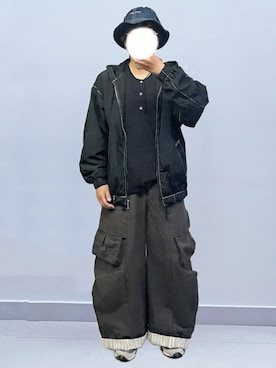 「Champion（チャンピオン）のアイテム（帽子）」を使った、RURURUKIAさん（レディース・165cm）の春コーディネート