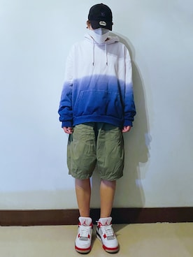 「Yohji Yamamoto（ヨウジヤマモト）のアイテム（帽子）」を使った、RURURUKIAさん（レディース・165cm）の春コーディネート