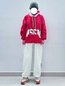 「MSGM（エムエスジーエム）のアイテム」を使った、RURURUKIAさん（レディース・165cm）の冬コーディネート