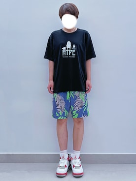 「Jordan（ジョーダン）のアイテム（パンツ）」を使った、RURURUKIAさん（レディース・165cm）の夏コーディネート