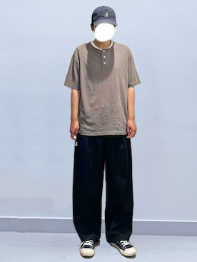 「KANGOL（カンゴール）のアイテム」を使った、RURURUKIAさん（レディース・165cm）の夏コーディネート