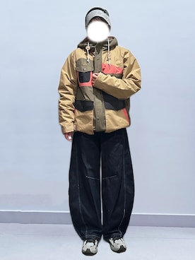 「CHUMS（チャムス）のアイテム」を使った、RURURUKIAさん（レディース・165cm）の冬コーディネート