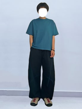 「KEEN（キーン）のKEEN JASPER / キーン ジャスパー / 1002672（スニーカー、ブラウン系）」を使った、RURURUKIAさん（レディース・165cm）の夏コーディネート