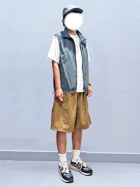 「NEW BALANCE（ニューバランス）のアイテム」を使った、RURURUKIAさん（レディース・165cm）の夏コーディネート