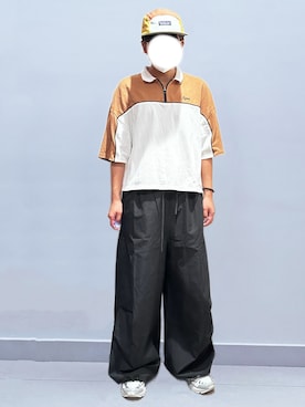 「アイテム（ポロシャツ）」を使った、RURURUKIAさん（レディース・165cm）の秋コーディネート