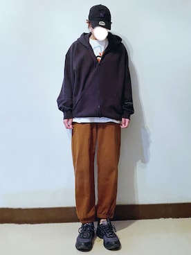 「Yohji Yamamoto（ヨウジヤマモト）のアイテム（帽子）」を使った、RURURUKIAさん（レディース・165cm）の春コーディネート