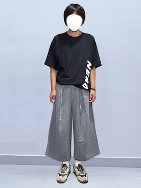 「REPRODUCTION OF FOUND（リプロダクションオブファウンド）のアイテム（スニーカー）」を使った、RURURUKIAさん（レディース・165cm）の秋コーディネート