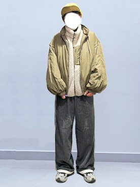 「BANANAINのアイテム（Tシャツ/カットソー、ブラウン系）」を使った、RURURUKIAさん（レディース・165cm）の春コーディネート