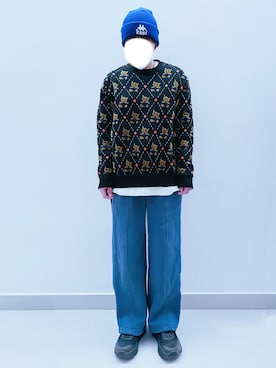 「Kappa（カッパ）のアイテム（帽子）」を使った、RURURUKIAさん（レディース・165cm）の冬コーディネート