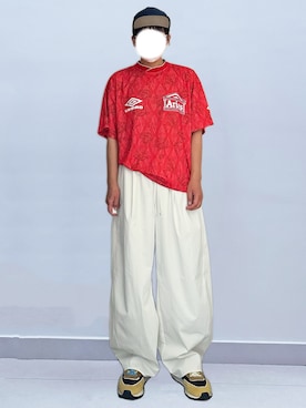 「UMBRO（アンブロ）のアイテム」を使った、RURURUKIAさん（レディース・165cm）の夏コーディネート