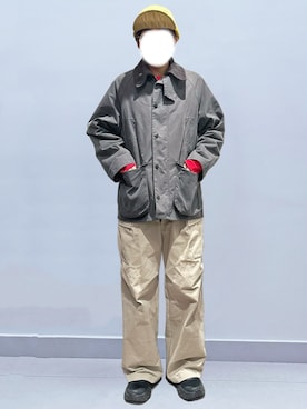 「Barbour（バブアー）のアイテム（ジャケット/アウター）」を使った、RURURUKIAさん（レディース・165cm）の春コーディネート