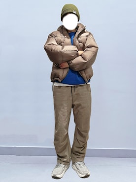 「GU（ジーユー）のアイテム（スウェット、ブルー系）」を使った、RURURUKIAさん（レディース・165cm）の春コーディネート