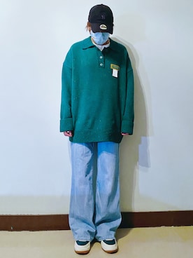 「Yohji Yamamoto（ヨウジヤマモト）のアイテム（帽子）」を使った、RURURUKIAさん（レディース・165cm）の春コーディネート