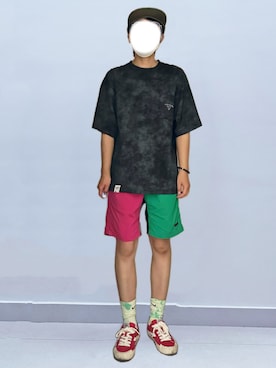 「Gramicci（グラミチ）の【Gramicci/グラミチ】SHELL PACKABLE SHORTS　GUP-20S037（その他パンツ、その他）」を使った、RURURUKIAさん（レディース・165cm）の夏コーディネート