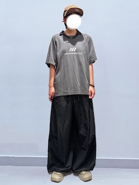 「NEW BALANCE（ニューバランス）のアイテム（サンダル）」を使った、RURURUKIAさん（レディース・165cm）の秋コーディネート