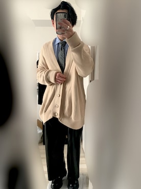 「shiki tokyo（シキトウキョウ）のアイテム（パンツ）」を使った、龍矢さん（メンズ・175cm）の春コーディネート