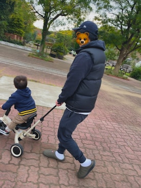 「アイテム（サンダル）」を使った、^_^さん（メンズ・173cm）の冬コーディネート