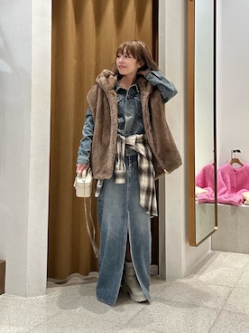 「アイテム（その他アウター）」を使った、wgtsuyaさん（レディース・153cm）の秋コーディネート