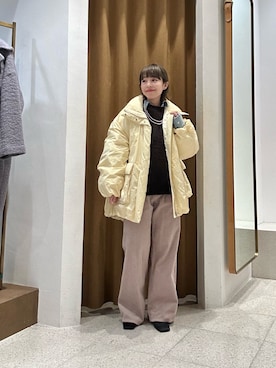 「アイテム（ネックレス）」を使った、wgtsuyaさん（レディース・153cm）の秋コーディネート