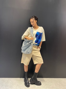 「Desigual（デシグアル）のアイテム（バッグ）」を使った、Desigual 名古屋 STAFFさん（レディース・165cm）の夏コーディネート