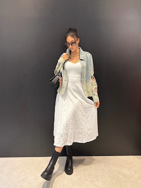 「アイテム（ジャケット/アウター）」を使った、Desigual 名古屋 STAFFさん（レディース・165cm）の夏コーディネート