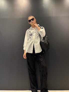 「アイテム（バックパック/リュック）」を使った、Desigual 名古屋 STAFFさん（レディース・170cm）の夏コーディネート
