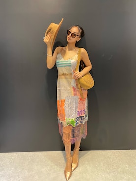 「アイテム（ワンピース）」を使った、Desigual 名古屋 STAFFさん（レディース・165cm）の夏コーディネート