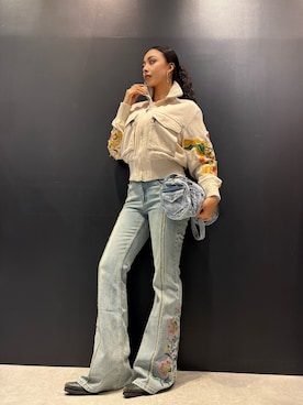 「Desigual（デシグアル）のアイテム」を使った、Desigual 名古屋 STAFFさん（レディース・170cm）の春コーディネート