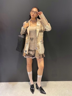 「Desigual（デシグアル）のアイテム（ジャケット/アウター）」を使った、Desigual 名古屋 STAFFさん（レディース・165cm）の春コーディネート