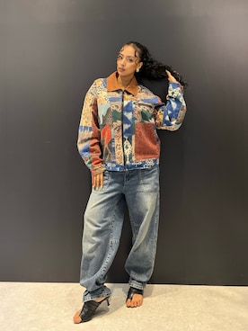 「アイテム（その他アウター）」を使った、Desigual 名古屋 STAFFさん（レディース・170cm）の夏コーディネート