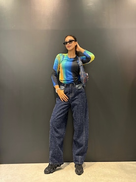 「グラデーションニット」｜Desigual 名古屋 STAFFさん（レディース・165cm）の秋コーディネート