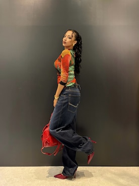 「アイテム（トップス）」を使った、Desigual 名古屋 STAFFさん（レディース・170cm）の夏コーディネート