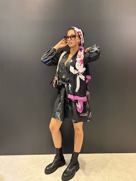 「スカーフ」｜Desigual 名古屋 STAFFさん（レディース・165cm）の夏コーディネート