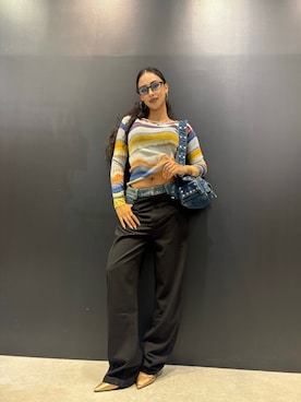「Desigual（デシグアル）のアイテム」を使った、Desigual 名古屋 STAFFさん（レディース・165cm）の夏コーディネート