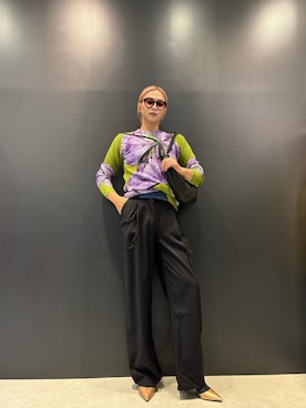 「アイテム（ニット/セーター）」を使った、Desigual 名古屋 STAFFさん（レディース・170cm）の夏コーディネート